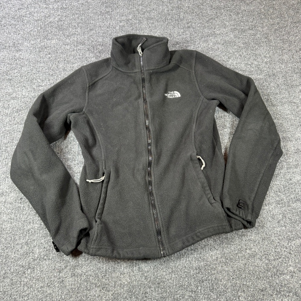 The North Face Full Zip Fleece Jacket Womens SP Gray Outdoor‎ Warm Activewear